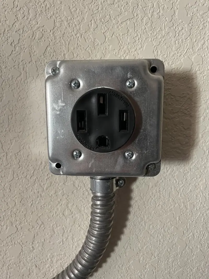 NEMA 14-50 outlet installed for Smart Home Electrical in Kosciusko